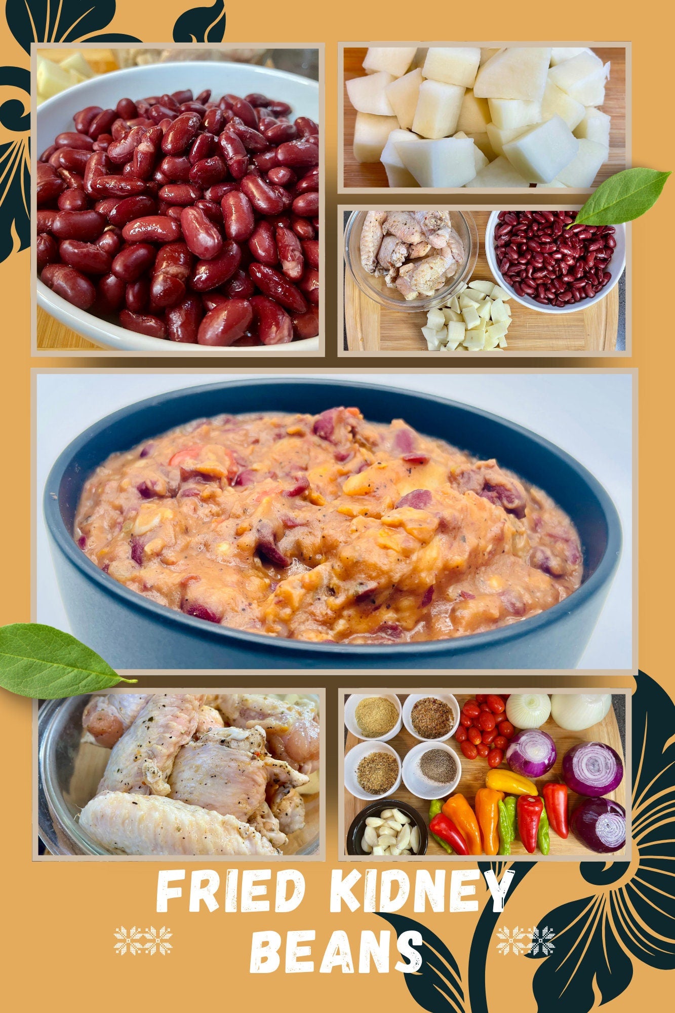 Fried Kidney Beans with Chicken