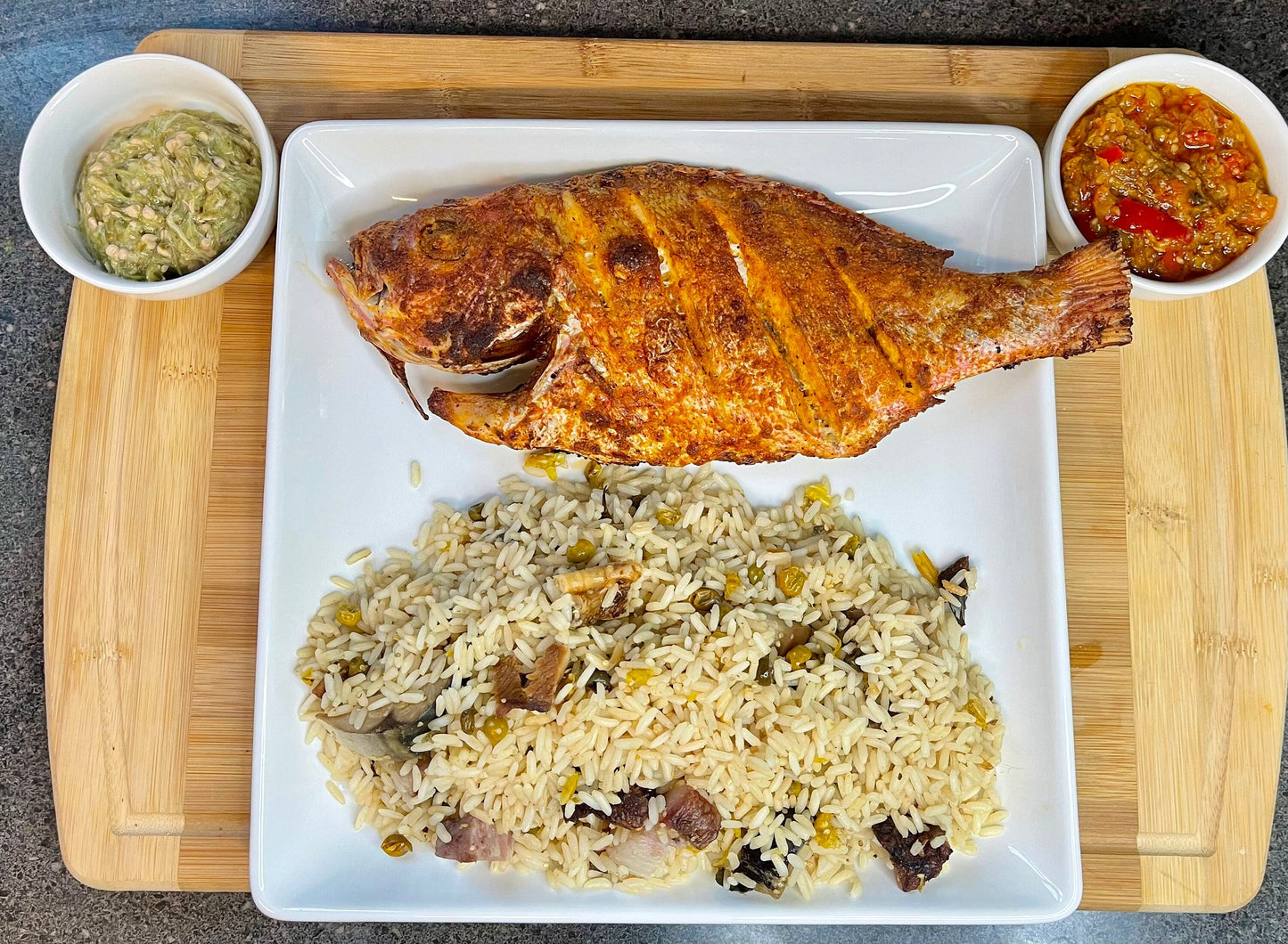 Liberian Dry Rice and Fish - African Lantern